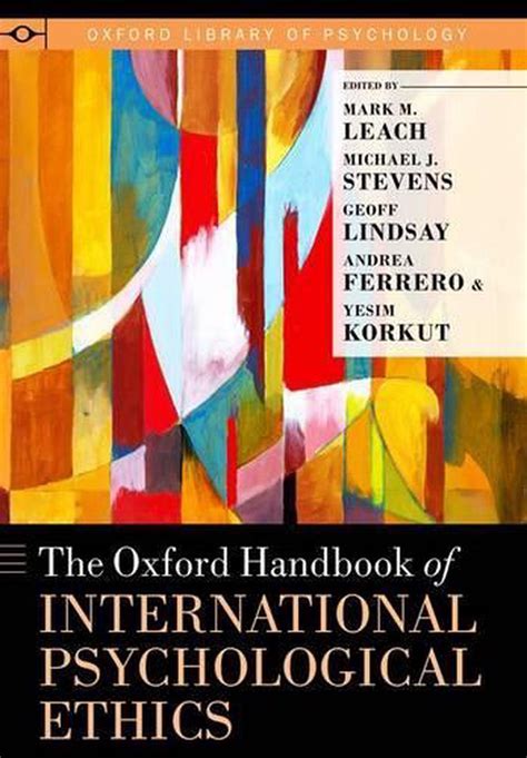 Book cover: The Oxford handbook of international psychological ethics